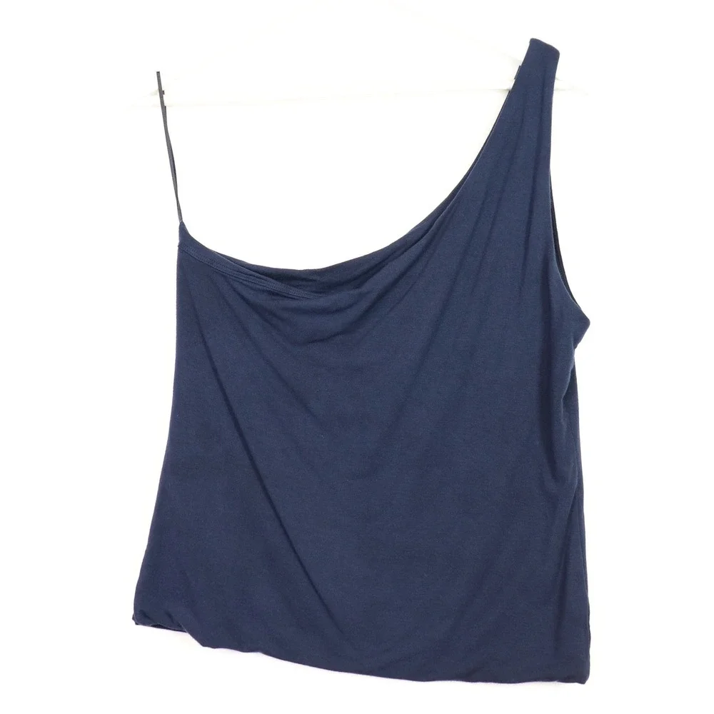 J CREW Navy‎ One Shoulder Tank Top, Size L